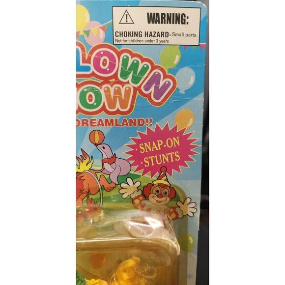 My Clown Show Snap On Stunts Toy Figure Unopened Vintage Rare! New In Package - Picture 8 of 10